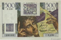 500 Francs CHATEAUBRIAND Fauté FRANKREICH  1952 F.34.10 fVZ