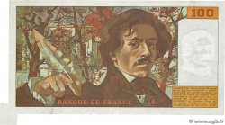 100 Francs DELACROIX modifié Fauté FRANCE  1983 F.69.07 TTB
