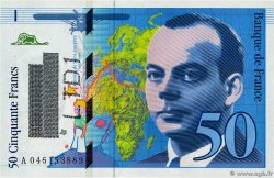 50 Francs SAINT-EXUPÉRY modifié Barre Fauté FRANCIA  1996 F.73f7.03 EBC+