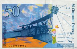 50 Francs SAINT-EXUPÉRY modifié Fauté FRANCIA  1999 F.73.05 EBC