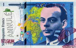 50 Francs SAINT-EXUPÉRY modifié Annulé FRANCIA  1999 F.73.05 FDC