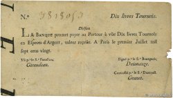 10 Livres Tournois typographié FRANKREICH  1720 Dor.22 SS