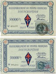 50000 Francs Lot FRANCE regionalism and miscellaneous  1947  AU