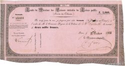 2000 Francs NEW CALEDONIA  1864 K.- VF