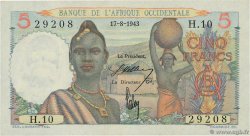 5 Francs AFRIQUE OCCIDENTALE FRANÇAISE (1895-1958)  1943 P.36