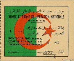 5000 Francs Bon ALGÉRIE  1960  pr.NEUF