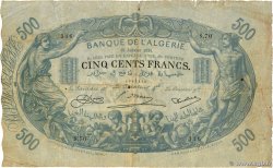 500 Francs ALGERIA  1924 P.075b VG