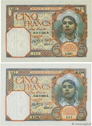 5 Francs Lot ALGÉRIE  1941 P.077a/b pr.NEUF