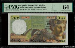 5 Nouveaux Francs ALGÉRIE  1959 P.118a pr.NEUF