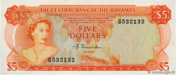 5 Dollars BAHAMAS  1974 P.37a