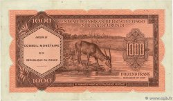1000 Francs CONGO REPUBLIC  1962 P.002a VF+