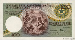 100 Francs BELGISCH-KONGO  1960 P.33c VZ+