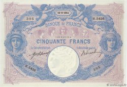 50 Francs BLEU ET ROSE FRANCIA  1914 F.14.27 EBC+