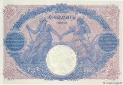 50 Francs BLEU ET ROSE FRANCE  1914 F.14.27 AU-