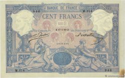 100 Francs BLEU ET ROSE FRANKREICH  1889 F.21.02 fVZ