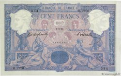 100 Francs BLEU ET ROSE FRANCIA  1895 F.21.08 MBC+