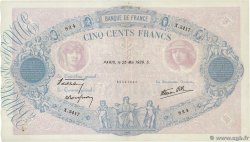 500 Francs BLEU ET ROSE modifié FRANCE  1939 F.31.33 TTB