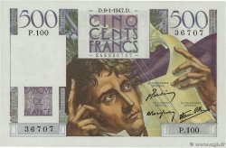 500 Francs CHATEAUBRIAND FRANCE  1947 F.34.07 AU-