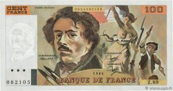 100 Francs DELACROIX modifié FRANKREICH  1984 F.69.08b ST