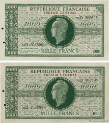 1000 Francs MARIANNE THOMAS DE LA RUE Faux FRANCE  1945 VF.13.02x XF