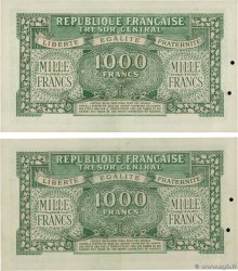 1000 Francs MARIANNE THOMAS DE LA RUE Faux FRANCE  1945 VF.13.02x XF
