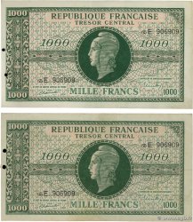 1000 Francs MARIANNE THOMAS DE LA RUE Faux FRANCE  1945 VF.13.02x TTB+