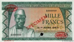 1000 Francs Spécimen GUINÉE  1960 P.15s NEUF
