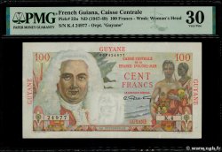 100 Francs La Bourdonnais GUYANE  1946 P.23a TTB