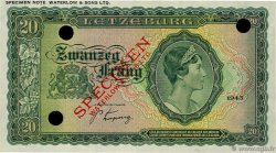 20 Frang Essai LUXEMBOURG  1943 P.42ct UNC-