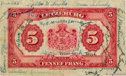5 Francs LUXEMBURG  1944 P.43a SS