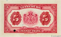 5 Francs Spécimen LUXEMBOURG  1944 P.43s pr.NEUF