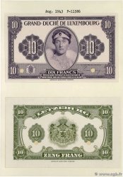 10 Francs Épreuve LUXEMBURGO  1943 P.44e FDC