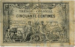 50 Centimes ISOLA RIUNIONE  1879 P.08 q.B