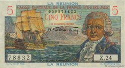 5 Francs Bougainville REUNION INSEL  1946 P.41a fST