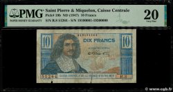 10 Francs Colbert SAINT PIERRE ET MIQUELON  1947 P.19b TB