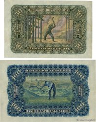 50 Francs et 100 Francs Lot SUISSE  1941 P.34l et P.35p BC a MBC
