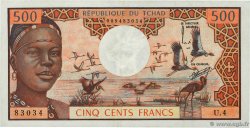 500 Francs CHAD  1974 P.02a XF