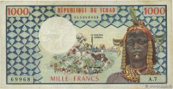 1000 Francs TCHAD  1977 P.03a TB+