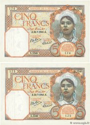5 Francs Consécutifs ALGÉRIE  1941 P.077b pr.SPL