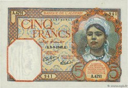 5 Francs ALGÉRIE  1940 P.077a