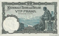 5 Francs BELGIEN  1927 P.097b fST