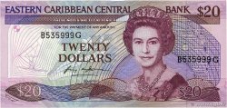 20 Dollars EAST CARIBBEAN STATES  1987 P.19g SC+