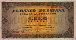 100 Pesetas SPANIEN  1938 P.113a VZ+