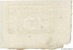 5 Francs Monval sans cachet FRANCE  1796 Ass.63a AU