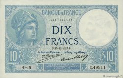 10 Francs MINERVE FRANCE  1927 F.06.12 NEUF