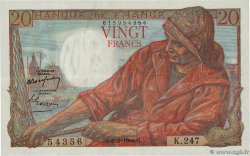 20 Francs PÊCHEUR FRANKREICH  1950 F.13.17a fVZ