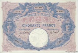 50 Francs BLEU ET ROSE FRANCIA  1915 F.14.28 SPL