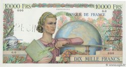 10000 Francs GÉNIE FRANÇAIS Épreuve FRANCIA  1945 F.50.00Ed