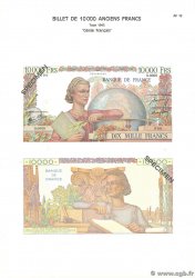 10000 Francs GÉNIE FRANÇAIS Planche FRANCIA  1975 F.50pl AU