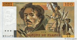 100 Francs DELACROIX modifié FRANCE  1978 F.69.01b AU+